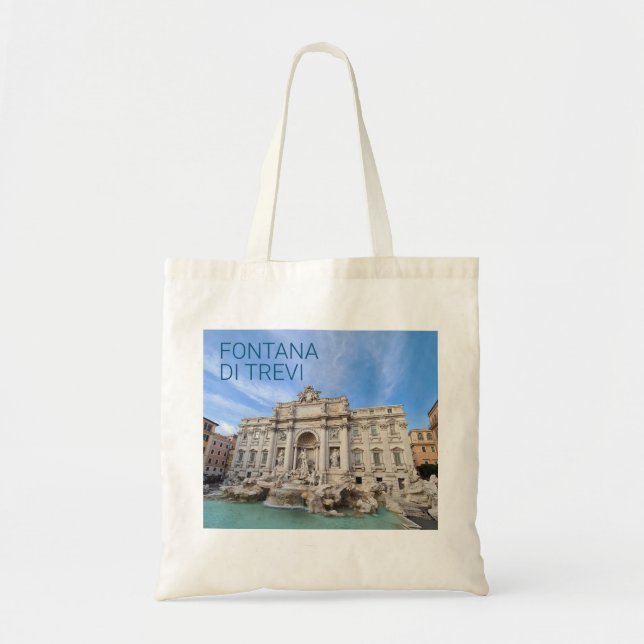 Bolsa Tote Trevi Fountain Roma Itália Holiday Panorama (Frente)