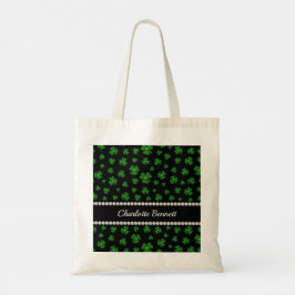 Bolsa Tote Trevo do Dia de São Patrício Personalizado com Pér