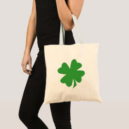 Bolsa Tote Trevo verde de quatro folhas