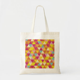 Bolsa Tote Triângulos Multicolores Polígonos em Forma Geom