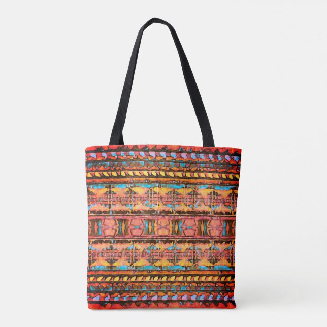 Bolsa Tote Tribal Russo de Tonalidade (Verso)