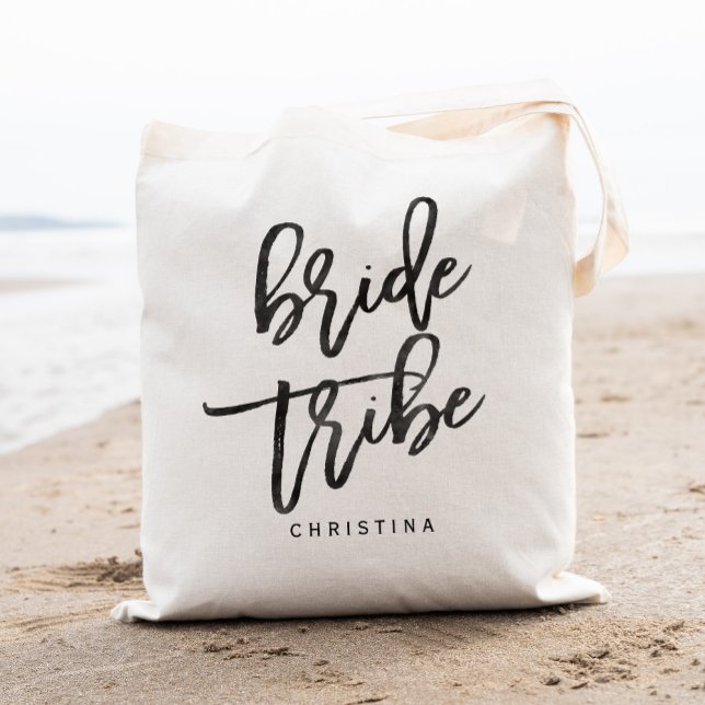 Bolsa Tote Tribo da Noiva Caligráfica (Criador carregado)