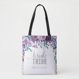 Bolsa Tote Tribo Roxo Floral e Silver Confetti Bribe