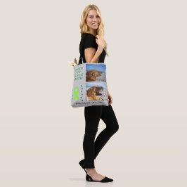 Bolsa Tote Tributo de Conscientização para Sempre no Meu Cora