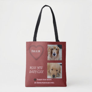 Bolsa Tote Tributo Duplo Mudo Vermelho para Pet