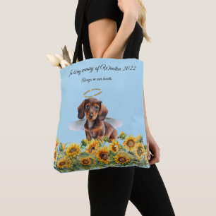 Bolsa Tote Tributo Memorial ao Anjo Dachshund