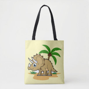 Bolsa Tote Tricerátops Num Clima Tropical.
