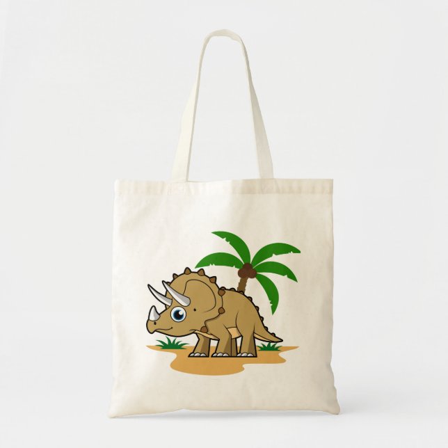 Bolsa Tote Tricerátops Num Clima Tropical. (Frente)