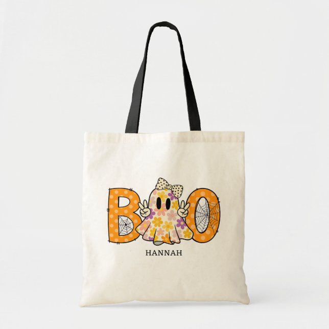 Bolsa Tote Trick do Halloween ou Trate a barra de ferramentas (Frente)