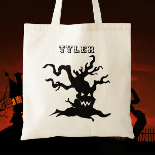 Bolsa Tote Trick Or Treat Assustador Halloween Moderno Script