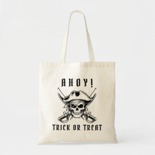 Bolsa Tote Trick Or Treat Crânio Pirata