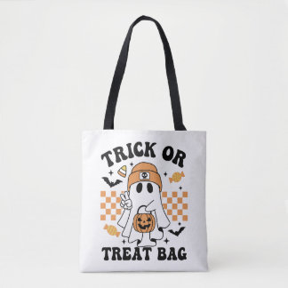 Bolsa Tote Trick or Treat Fantasma com Saco