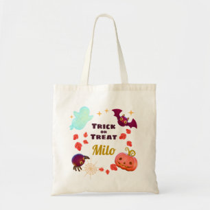 Bolsa Tote Trick or Treat Halloween Fantasma Morcego Personal