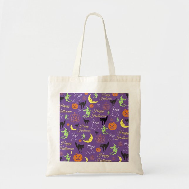 Bolsa Tote Trick or Treat Halloween Pattern (Frente)