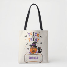 Trick or Treat Laranja Personalizado Halloween
