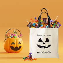 Trick or Treat Rosto de Abóbora Fofa Personalizado