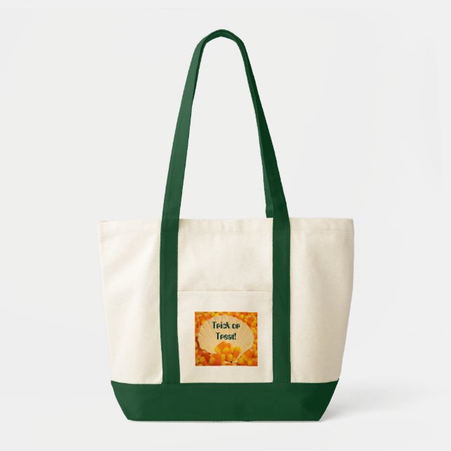 Bolsa Tote Trick or Treat! Sacolas Candy Corn Halloween (Frente)