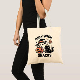 Bolsa Tote Trick ou trata - Somente o Witch Snacks Tote Bag