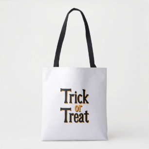 Bolsa Tote Trick Ou Tratar A Barra De Toques De Canvas