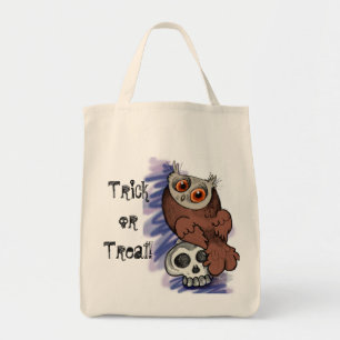 Bolsa Tote Trick ou Tratar Coruja Escarlate~mala de tratament