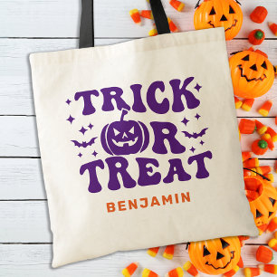 Bolsa Tote Trick Ou Tratar Halloween Personalizado Simples E 