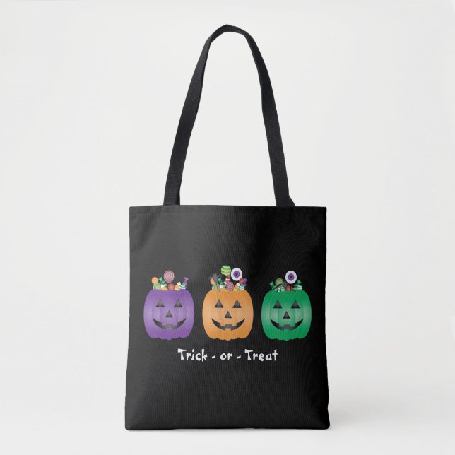 Bolsa Tote Trick Ou Tratar O Jack De Halloween O Lantern Cand (Frente)