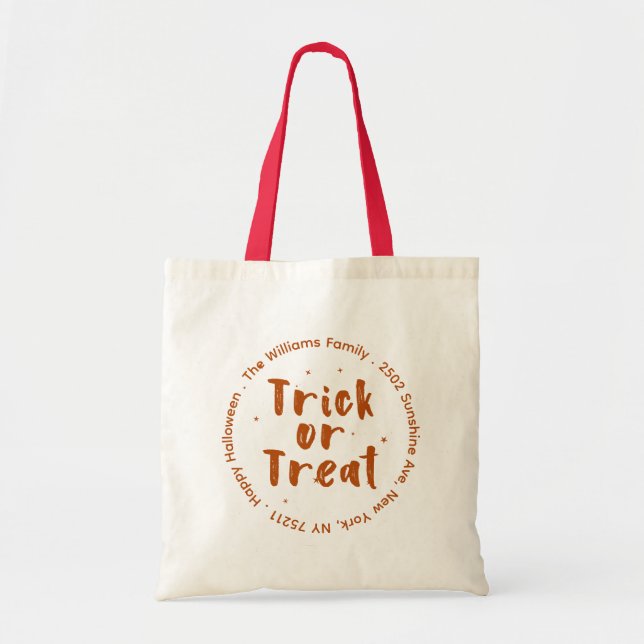 Bolsa Tote Trick Ou Tratar O Saco De Tote De Halloween (Frente)