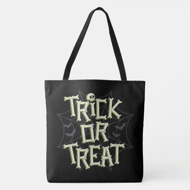 Bolsa Tote Trick ou Tratar Ossos (Frente)