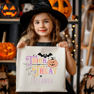 Bolsa Tote Trick ou Tratar Saco de Doces Personalizados para