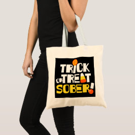 Bolsa Tote Trick ou Tratar Sober para o Halloween em recupera