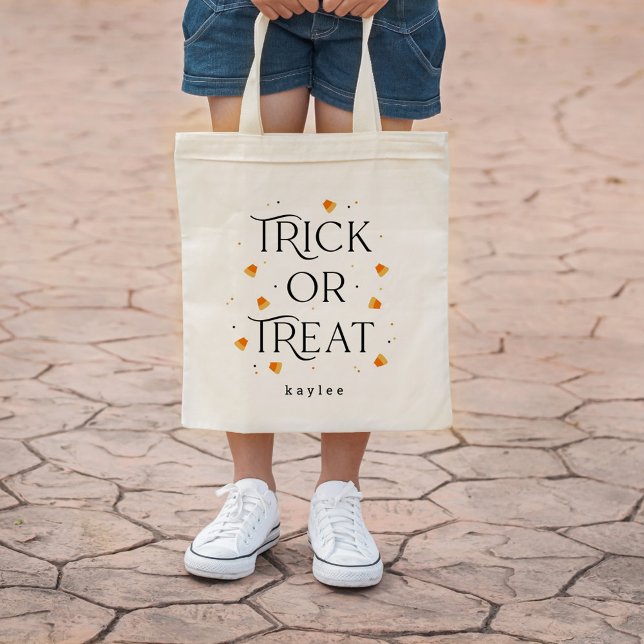 Bolsa Tote Trick ou Tratar Tote Bag Personalizada do Hallowee (Criador carregado)