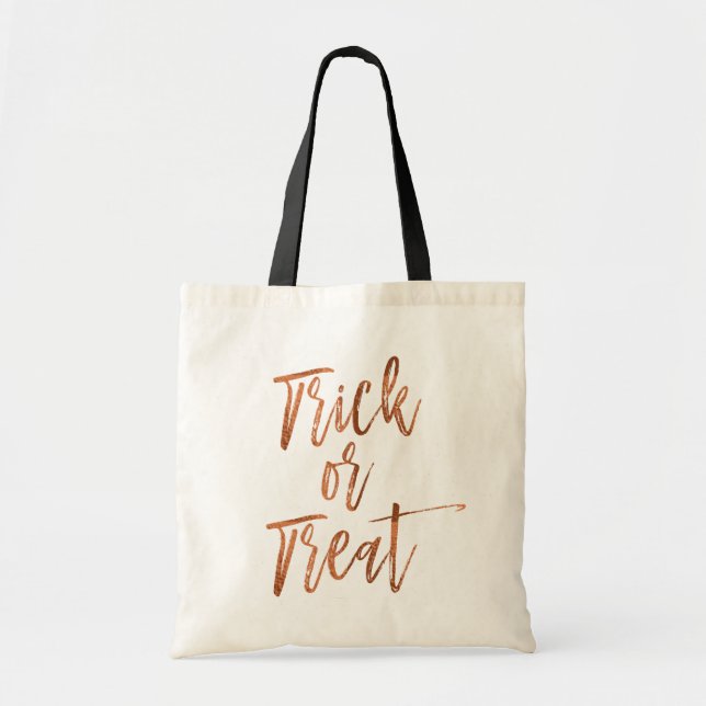 Bolsa Tote Trick ou Trate o Doce Moderno do Halloween (Frente)