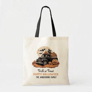 Bolsa Tote Trick ou trate o moderno roteiro feliz Halloween