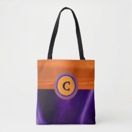Bolsa Tote Trick ou trate Purple & Orange Monograma