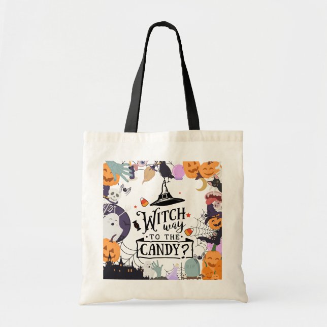 Bolsa Tote Trick ou Treat Halloween Celebration Bag (Frente)