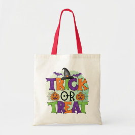Bolsa Tote Trick ou Treat - Saco de Tote Doces do Dia das Bru