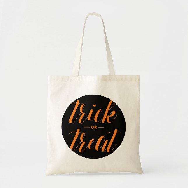 Bolsa Tote Trick ou Treine a barra de ferramentas do Hallowee (Frente)