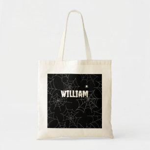 Bolsa Tote Trick ou Treine a teia-aranha Black Halloween Tote