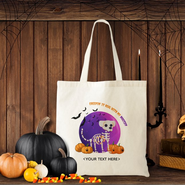 Bolsa Tote Trick ou Treine o Bag Tote de Halloween do Docinho (Trick or Treat OR show up to the Halloween party in style. Represent your favorite dog breed!!)