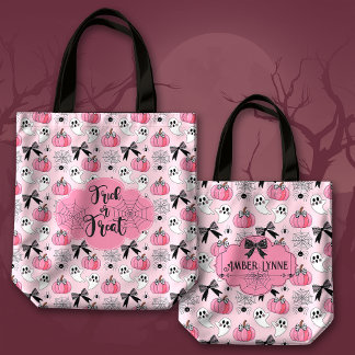 Bolsa Tote Trick ou Treine o Fantasma e a Abóbora