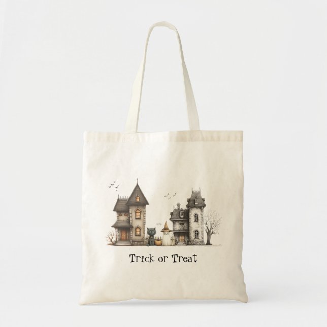 Bolsa Tote Trick ou Treine o Halloween (Frente)