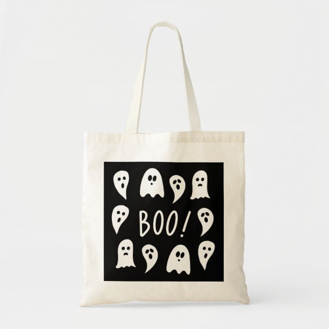 Bolsa Tote Trick ou Treino dos Fantasmas do Halloween (Frente)