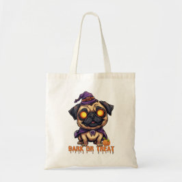 Bolsa Tote "Trick ou Trete Tote Bag - Cute Halloween Pug.