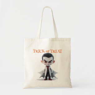 Bolsa Tote TRICK PERSONALIZADO ou TRATAR DRACULA HALLOWEEN