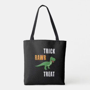 Bolsa Tote Trick Rawr Treat Cute Halloween Tiranossauro Rex
