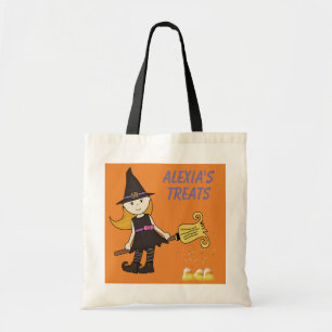 Bolsa Tote Trick Trek Voando Bruxinha no Dia das Bruxas