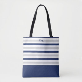 Bolsa Tote Trilha de Cinzas e Azul Monograma
