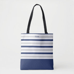 Bolsa Tote Trilha de Cinzas e Azul Monograma