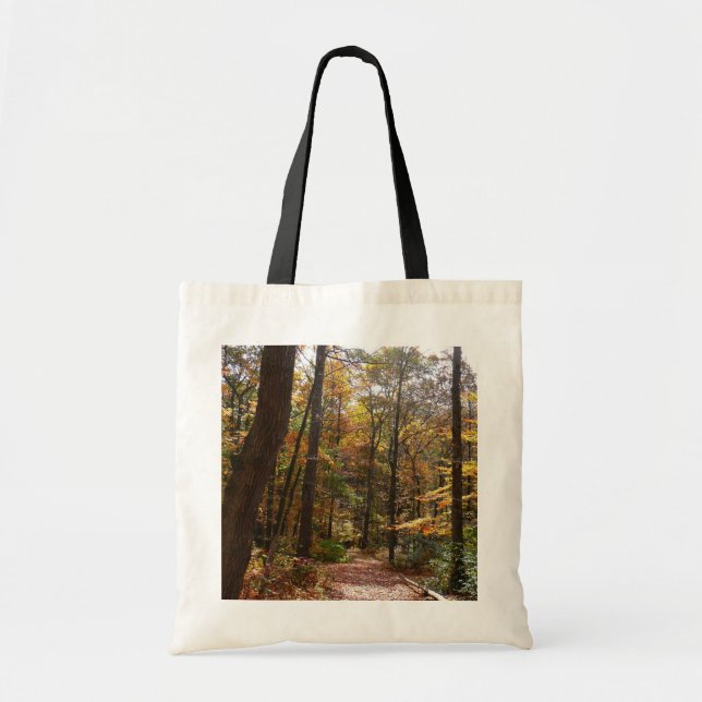 Bolsa Tote Trilha Sunlit Fall no Parque Estadual Laurel Hill (Frente)