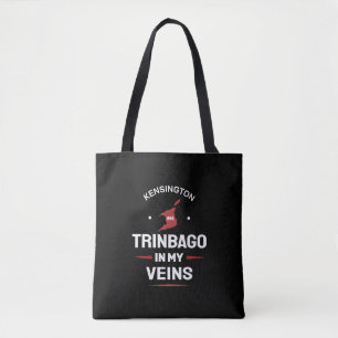 Bolsa Tote Trinbago em Minhas Veias   Orgulho Trini PRETO
